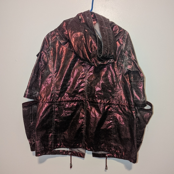 Opening Ceremony Metallic Hooded Rain Jacket - Picture 2 of 10